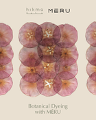 Poster for 'Botanical Dyeing with MERU' featuring 'hikmarituals' branding.